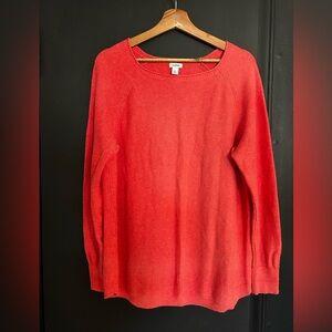 L.L. Bean Women's Bold Pink Scoop Neck Sweater